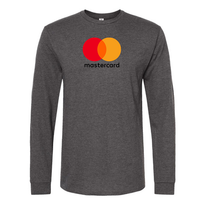 Men's Mastercard Logo Cotton Long Sleeve T-Shirt