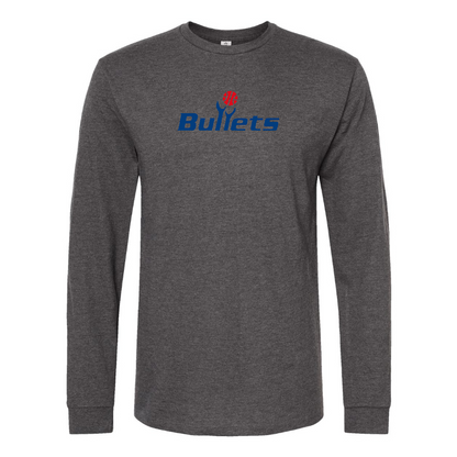 Men's Baltimore Bullets  Logo Cotton Long Sleeve T-Shirt