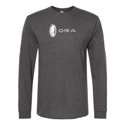 Men's ORA Logo Cotton Long Sleeve T-Shirt