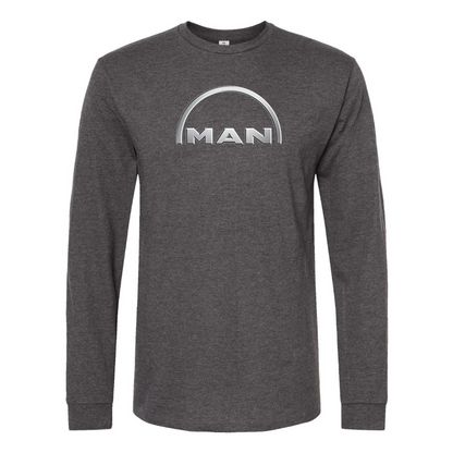 Men's MAN Logo Cotton Long Sleeve T-Shirt