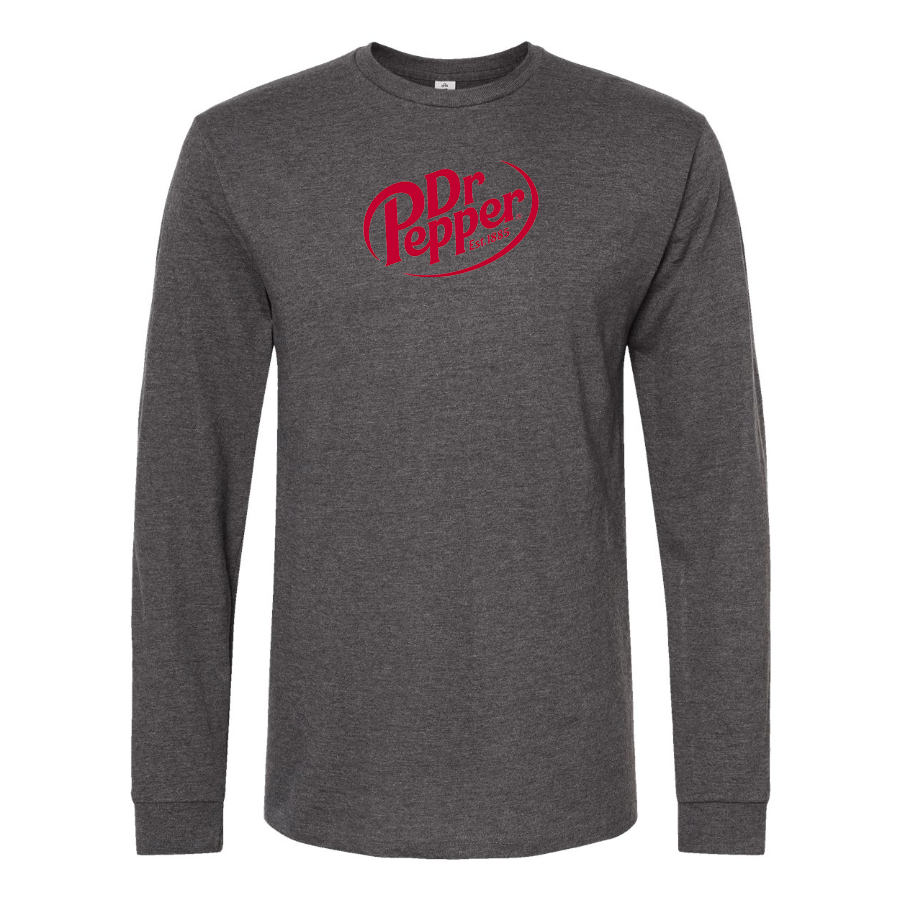 Men's Dr Pepper Logo Cotton Long Sleeve T-Shirt
