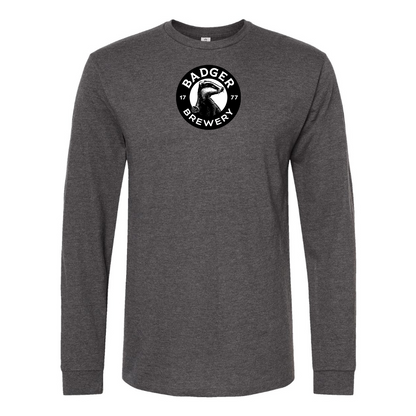 Men's Badger Brewery Logo Cotton Long Sleeve T-Shirt