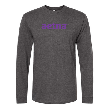 Men's Aetna Logo Cotton Long Sleeve T-Shirt