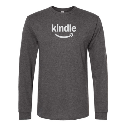 Men's Amazon Kindle Logo Cotton Long Sleeve T-Shirt