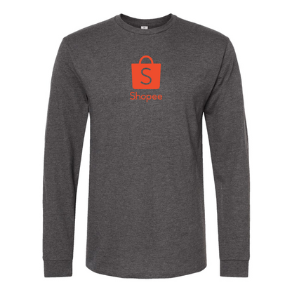 Men's Shopee Logo Cotton Long Sleeve T-Shirt