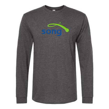 Men's Song Logo Cotton Long Sleeve T-Shirt