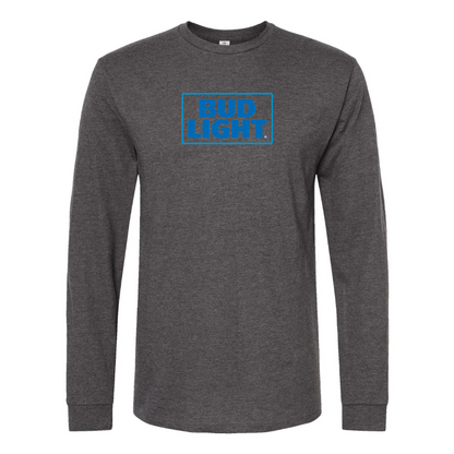 Men's Bud Light Logo Cotton Long Sleeve T-Shirt