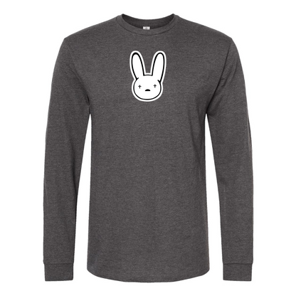 Men's Bad Bunny Logo Cotton Long Sleeve T-Shirt