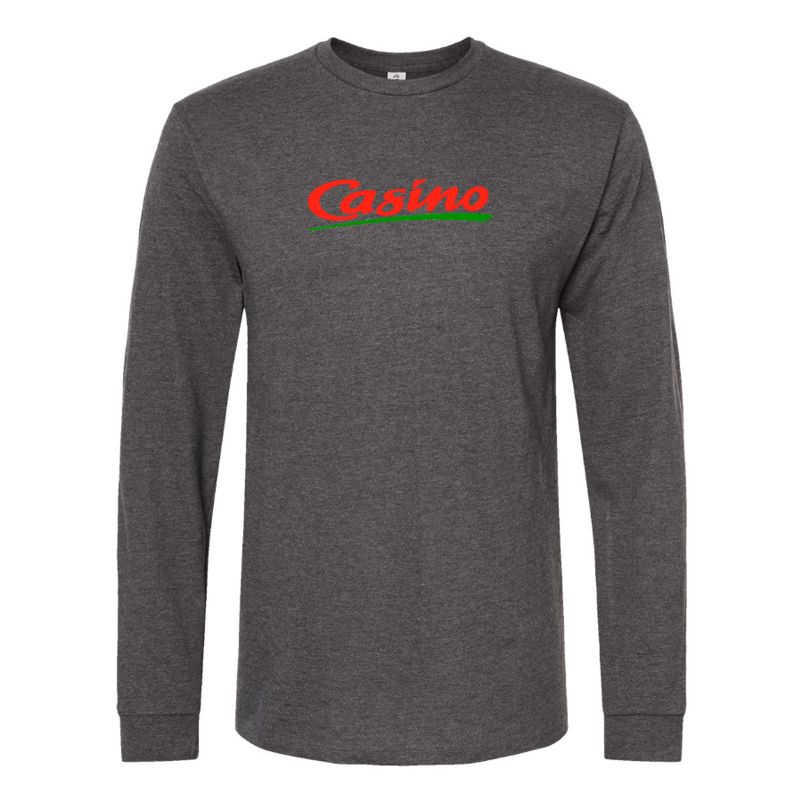 Men's Casino Logo Cotton Long Sleeve T-Shirt