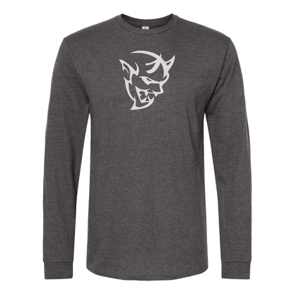 Men's Dodge Demon Logo Cotton Long Sleeve T-Shirt