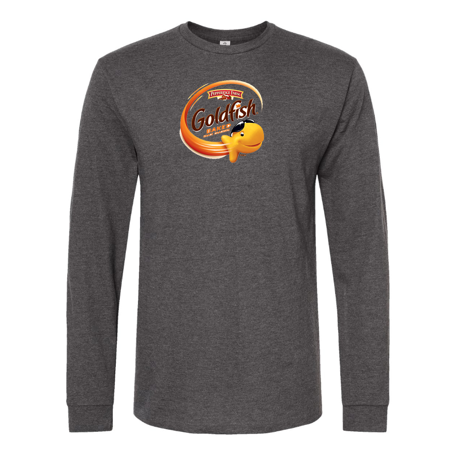Men's Goldfish Logo Cotton Long Sleeve T-Shirt
