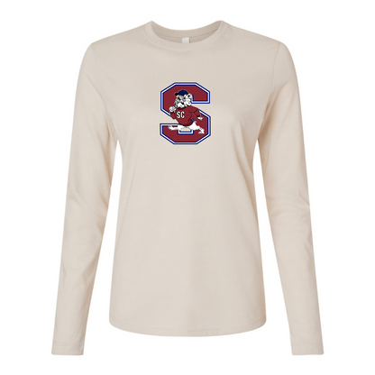 BELLA CANVAS Women’s South Carolina State Bulldogs Logo Jersey Long Sleeve Tee