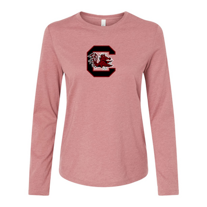 BELLA CANVAS Women’s South Carolina Gamecocks Logo Jersey Long Sleeve Tee