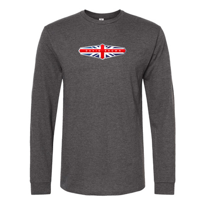 Men's David Brown Logo Cotton Long Sleeve T-Shirt