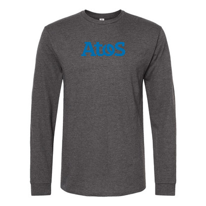 Men's Atos Logo Cotton Long Sleeve T-Shirt