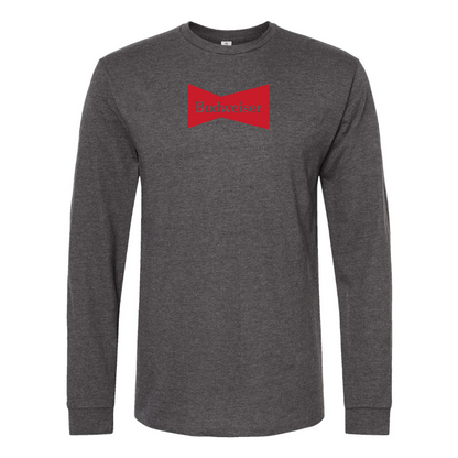 Men's Budweiser Logo Cotton Long Sleeve T-Shirt