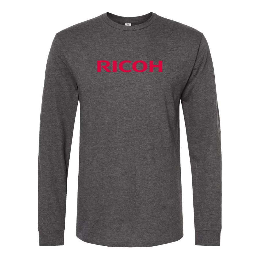 Men's Ricoh Logo Cotton Long Sleeve T-Shirt