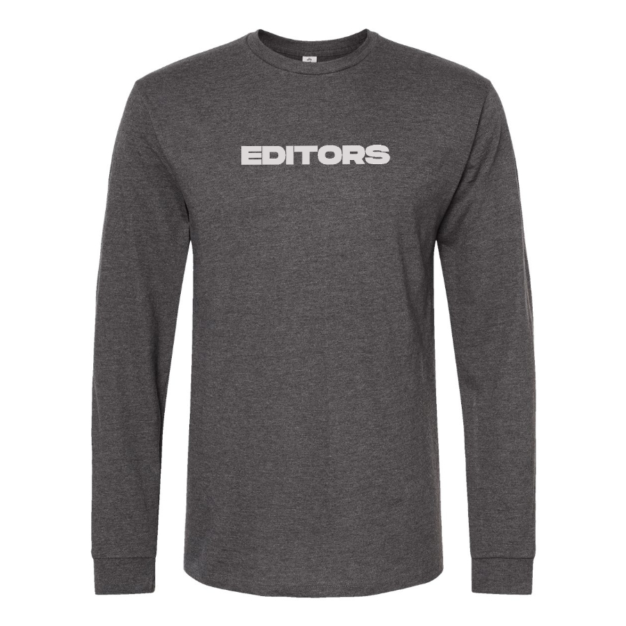 Men's Editors Logo Cotton Long Sleeve T-Shirt