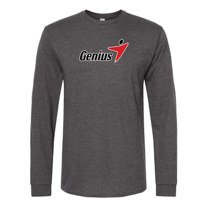 Men's Genius Logo Cotton Long Sleeve T-Shirt