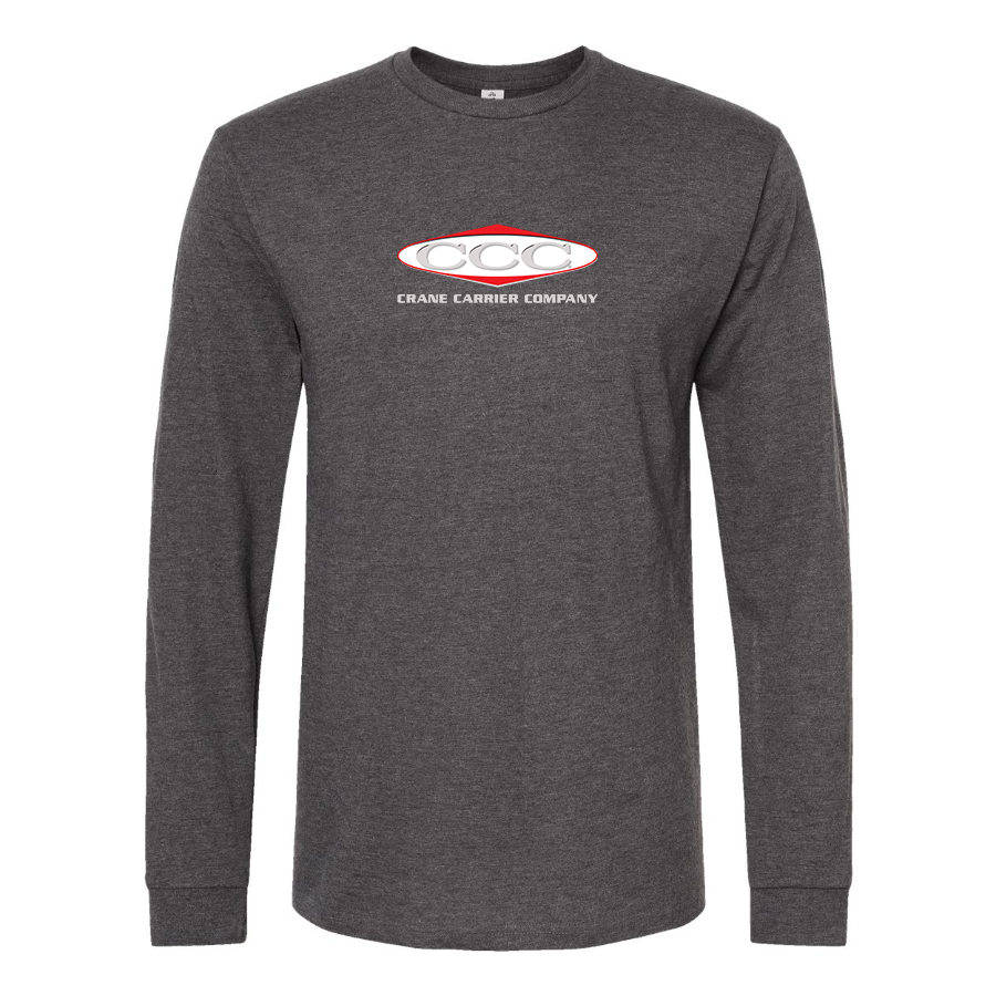 Men's Crane Carrier Company Logo Cotton Long Sleeve T-Shirt