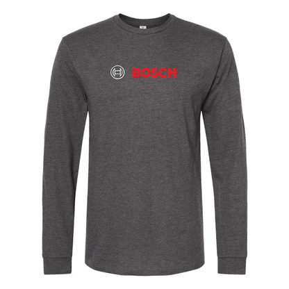 Men's Bosch Logo Cotton Long Sleeve T-Shirt