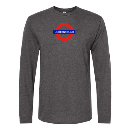 Men's London Tube Logo Cotton Long Sleeve T-Shirt