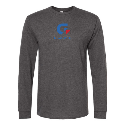 Men's Gigabyte Logo Cotton Long Sleeve T-Shirt