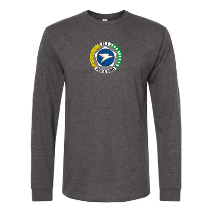 Men's Pos & Giro Logo Cotton Long Sleeve T-Shirt