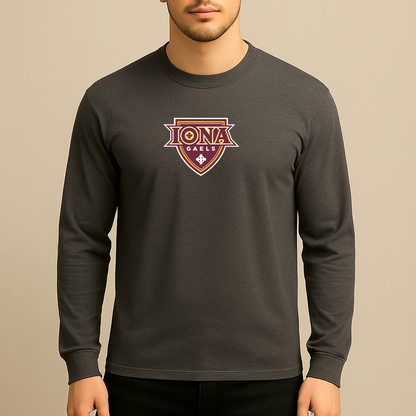 Men's Iona Gaels Logo Long Sleeve T-Shirt