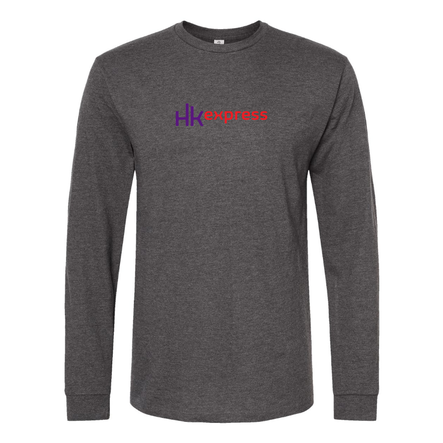 Men's  HK Express Logo Cotton Long Sleeve T-Shirt