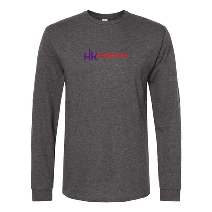 Men's  HK Express Logo Cotton Long Sleeve T-Shirt