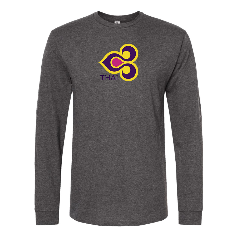Men's Thai Airlines Logo Cotton Long Sleeve T-Shirt
