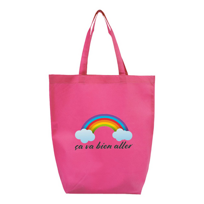 Ça va bien aller Q-Tees Non-Woven Gusset Bottom Tote