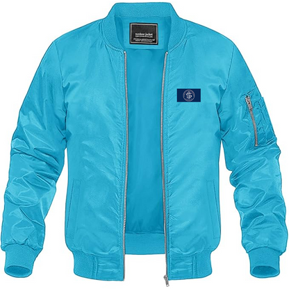 Men's Simply Southern Logo Lightweight Bomber Jacket Windbreaker Softshell Varsity Jacket Coat