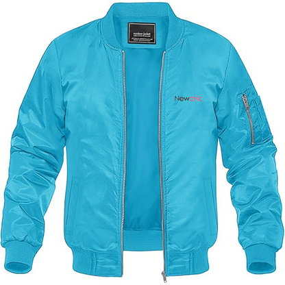 Men's Newchic  Logo Lightweight Bomber Jacket Windbreaker Softshell Varsity Jacket Coat
