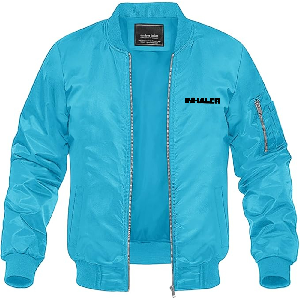 Men's   Inhaler  Logo  Lightweight Bomber Jacket Windbreaker Softshell Varsity Jacket Coat