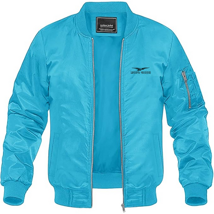 Men's Moto Guzzi Logo Lightweight Bomber Jacket Windbreaker Softshell Varsity Jacket Coat