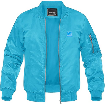 Men's Energy Star Logo Lightweight Bomber Jacket Windbreaker Softshell Varsity Jacket Coat