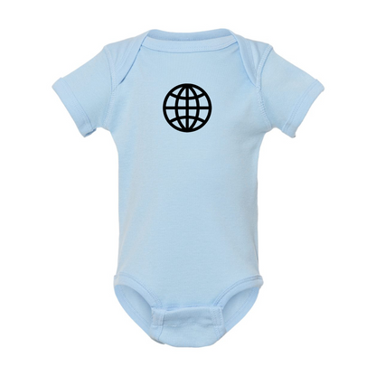 Internet Globe Rabbit Skins Infant Baby Rib Bodysuit