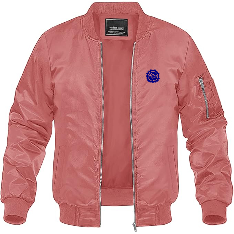 Men's Matra Sports Logo Lightweight Bomber Jacket Windbreaker Softshell Varsity Jacket Coat