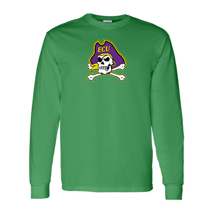Men's East Carolina Pirates Gildan Heavy Cotton Long Sleeve T-Shirt