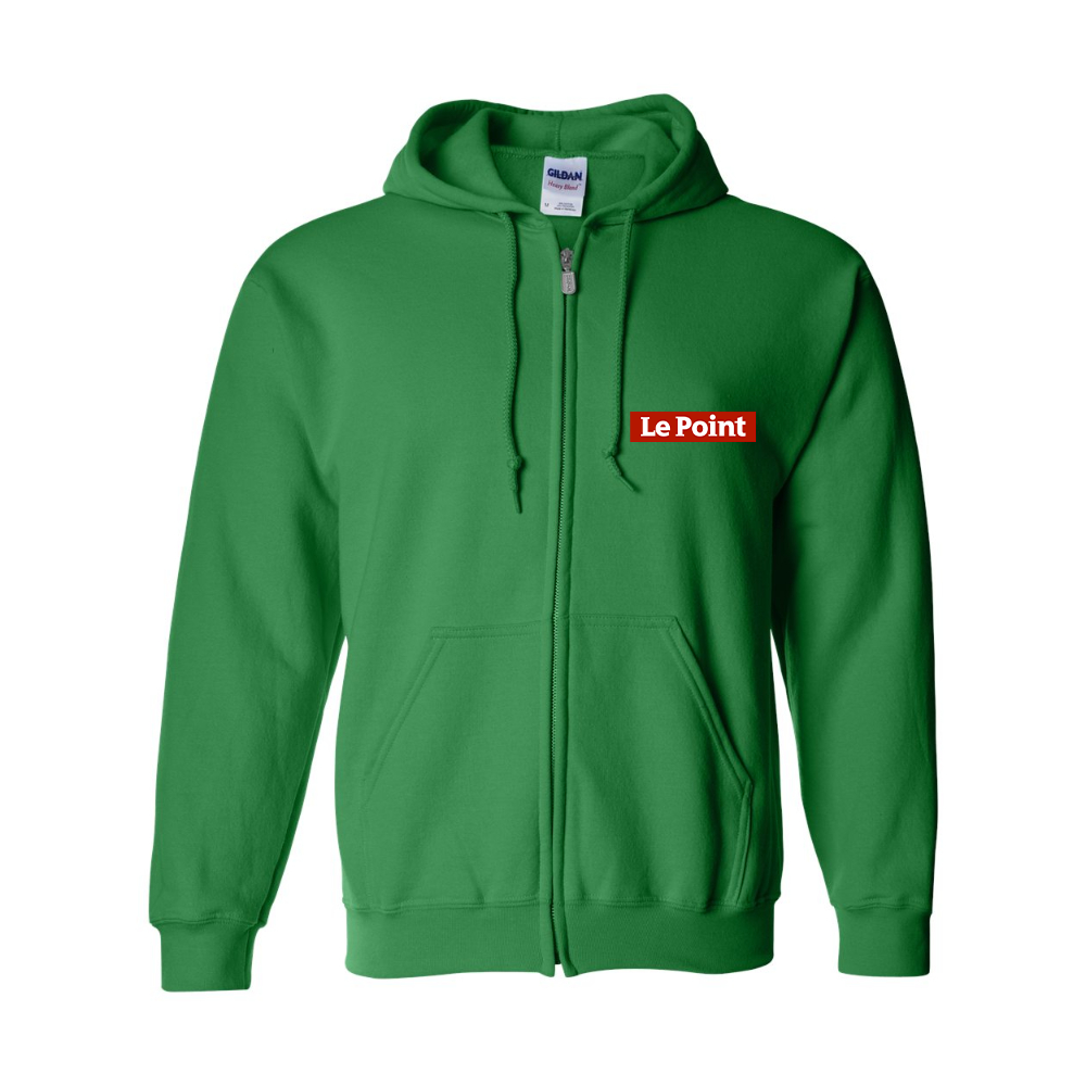 Men's Le Point Gildan  Heavy Blend Full Zip Hooded Sweatshirt