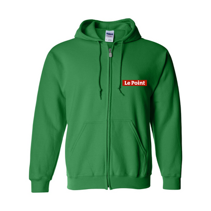 Men's Le Point Gildan  Heavy Blend Full Zip Hooded Sweatshirt