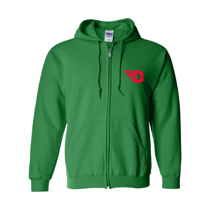 Men's Dayton Flyers  Gildan  Heavy Blend Full Zip Hooded Sweatshirt