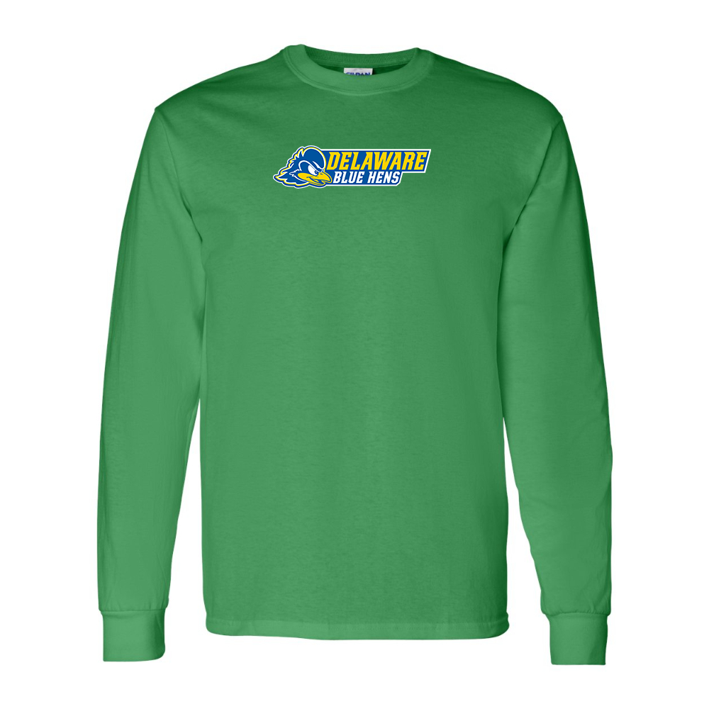 Men's  Delaware Blue Hens Gildan Heavy Cotton Long Sleeve T-Shirt
