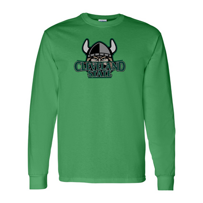 Men's  Cleveland State Vikings Gildan Heavy Cotton Long Sleeve T-Shirt