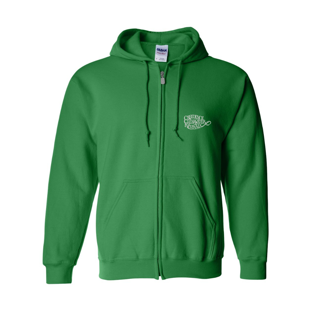 Men's Creedence Clearwater Revival Gildan  Heavy Blend Full Zip Hooded Sweatshirt