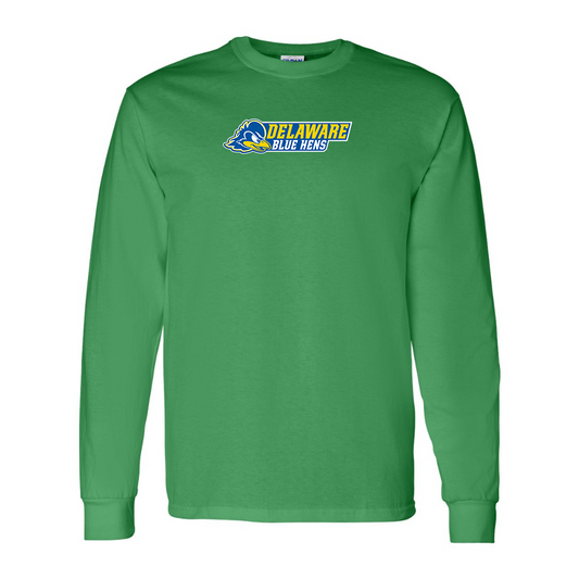 Men's  Delaware Blue Hens Gildan Heavy Cotton Long Sleeve T-Shirt
