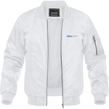 Men's EMC Logo Lightweight Bomber Jacket Windbreaker Softshell Varsity Jacket Coat