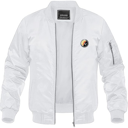 Men's Facel Vega Logo Lightweight Bomber Jacket Windbreaker Softshell Varsity Jacket Coat
